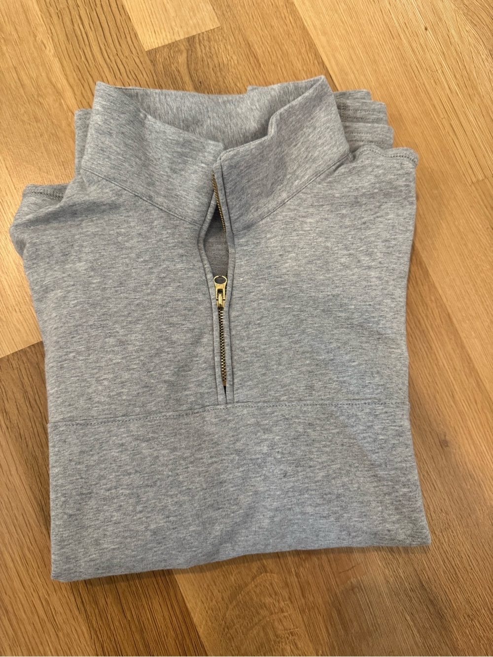 State and Liberty Quarter Zip Pullover - Heather Grey - Size Large